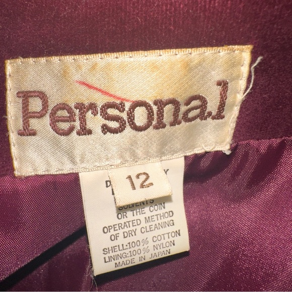 Vintage 1970s Women's Cranberry Velvet Blazer Size 12 - Picture 11 of 12